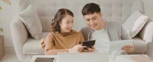 Couple creating shared financial goals to strengthen their relationship